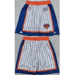Men New Yok Knicks White Shorts  