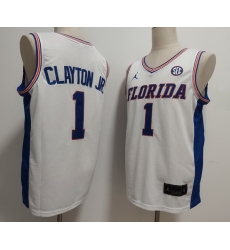 Men Florida Gators #1 Walter Clayton Jr. White Stitched Basketball Classic NCAA Jersey