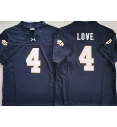 Men Notre Dame Fighting Irish #4 Love Navy Stitched NCAA Jersey II Men Notre Dame Fighting Irish #4 Love Navy Stitched NCAA Jersey II