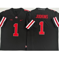 Men Ohio State Buckeyes #1 Quinshon Judkins Black Stitched NCAA Jersey