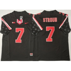 Men Ohio State Buckeyes Black # 7 C.J. Stroud Black Stitched F U S E NCAA Jersey