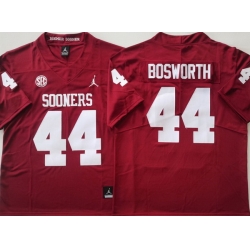 Men Oklahoma Sooners Red #44 Brian BOSWORTH Stitched NCAA Jersey