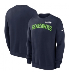 Men Nike College Navy Seattle Seahawks Club Pullover Sweatshirt Men Nike College Navy Seattle Seahawks Club Pullover Sweatshirt