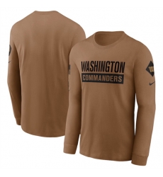 Men Washington Commanders 2023 Brown Salute To Service Long Sleeve T Shirt Men Washington Commanders 2023 Brown Salute To Service Long Sleeve T Shirt