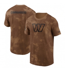 Men Washington Commanders 2023 Brown Salute To Service Sideline T Shirt Men Washington Commanders 2023 Brown Salute To Service Sideline T Shirt