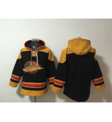 Men Vancouver Canucks Blank Black Ageless Must Have Lace Up Pullover Hoodie Men Vancouver Canucks Blank Black Ageless Must Have Lace Up Pullover Hoodie