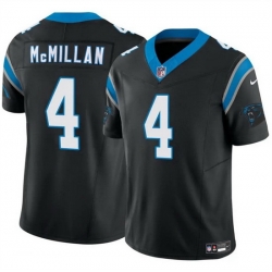Men Carolina Panthers 4 Tetairoa McMillan Black 2025 Draft F U S E  Vapor Limited Stitched Football Jersey