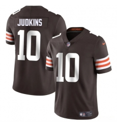 Men Cleveland Browns 10 Quinshon Judkins Brown 2025 Draft Vapor Untouchable Limited Stitched Football Jersey Men Cleveland Browns 10 Quinshon Judkins Brown 2025 Draft Vapor Untouchable Limited Stitched Football Jersey