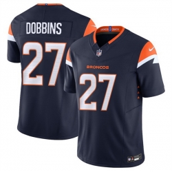 Men Denver Broncos 27 J K  Dobbins Navy F U S E  Vapor Limited Stitched Football Jersey