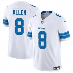 Men Detroit Lions 8 Kyle Allen White 2025 F U S E  Vapor Limited Stitched Jersey