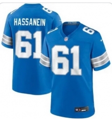 Men Detroit Lions Ahmed Hassanein #61 Blue F U S E Vapor Limited Stitched Jersey Men Detroit Lions Ahmed Hassanein #61 Blue F U S E Vapor Limited Stitched Jersey