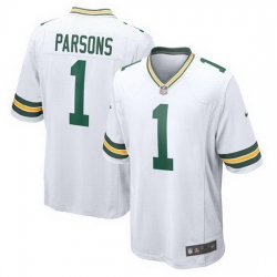 Men Green Bay Packers 1 Micah Parsons White 2025 Stitched Game Jersey