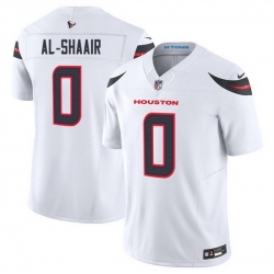 Men Houston Texans 0 Azeez Al Shaair White 2025 F U S E  Vapor Limited Stitched Football Jersey