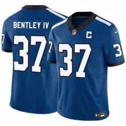 Men Indianapolis Colts 37 Ulysses Bentley IV Blue 2025 F U S E  Throwback Vapor Limited Stitched Football Jersey