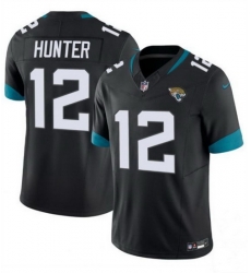 Men Jacksonville Jaguars 12 Travis Hunter Black 2025 Draft F U S E Vapor Limited Stitched Football Jersey Men Jacksonville Jaguars 12 Travis Hunter Black 2025 Draft F U S E Vapor Limited Stitched Football Jersey