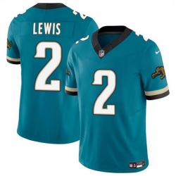 Men Jacksonville Jaguars 2 Jourdan Lewis Teal 2025 F U S E  Vapor Untouchable Limited Stitched Jersey