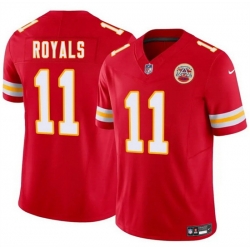 Men   Kansas City Chiefs 11 Jalen Royals Red 2025 Draft F U S E  Vapor Untouchable Limited Stitched Football Jersey