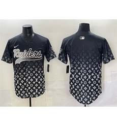 Men Las Vegas Raiders Blank Black Limited Stitched Baseball Jersey Men Las Vegas Raiders Blank Black Limited Stitched Baseball Jersey