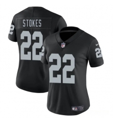 Women Las Vegas Raiders 22 Eric Stokes Black 2025 Vapor Stitched Jersey
