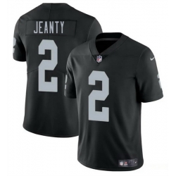 Youth Las Vegas Raiders 2 Ashton Jeanty Black 2025 Draft Vapor Untouchable Limited Stitched Football Jersey