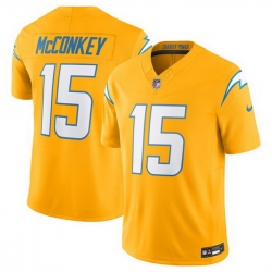Men Los Angeles Chargers 15 Ladd McConkey Gold 2025 F U S E  AlternateVapor Limited Stitched Football Jersey
