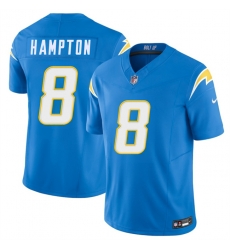 Men Los Angeles Chargers 8 Omarion Hampton Blue 2025 Draft F U S E Vapor Limited Stitched Football Jersey Men Los Angeles Chargers 8 Omarion Hampton Blue 2025 Draft F U S E Vapor Limited Stitched Football Jersey