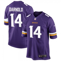 Men Minnesota Vikings 14 Sam Darnold Purple Vapor Untouchable Limited Stitched Jersey
