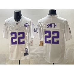 Men Minnesota Vikings 22 Harrison Smith White 2025 F U S E  Winter Warrior Skol Patch Vapor Limited Stitched Football Jersey