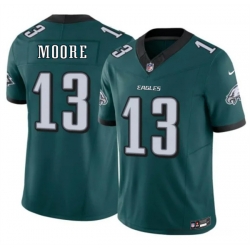 Men Philadelphia Eagles  13 Elijah Moore Green 2026 F U S E  Vapor Untouchable Limited Stitched Football Jersey