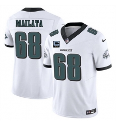 Men Philadelphia Eagles 68 Jordan Mailata White 2025 F U S E With 2 Star C Patch Vapor Untouchable Limited Stitched Football Jersey Men Philadelphia Eagles 68 Jordan Mailata White 2025 F U S E With 2 Star C Patch Vapor Untouchable Limited Stitched Football Jersey