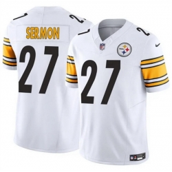 Men Pittsburgh Steelers 27 Trey Sermon White 2025 F U S E  Vapor Limited Stitched Football Jersey