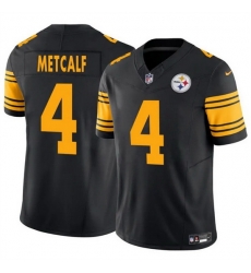 Men Pittsburgh Steelers 4 DK Metcalf Black 2025 F U S E Color Rush Vapor Untouchable Limited Stitched Jersey Men Pittsburgh Steelers 4 DK Metcalf Black 2025 F U S E Color Rush Vapor Untouchable Limited Stitched Jersey