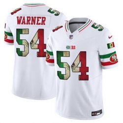 Men San Francisco 49ers 54 Fred Warner White 2025 F U S E  Mexico Vapor Limited Stitched Football Jersey