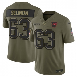 Men Tampa Bay Buccaneers 63 Lee Roy Selmon Olive 2025 F U S E  Salute to Service Limited Stitched Football Jersey