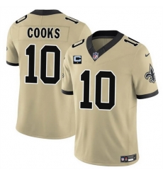 Men New Orleans Saints 10 Brandin Cooks Gold 2025 F U S E  With 1 Star C Patch Alternate Vapor Limited Stitched Football Jersey