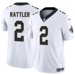 Men New Orleans Saints 2 Spencer Rattler White 2025 F U S E Vapor Limited Stitched Football Jersey