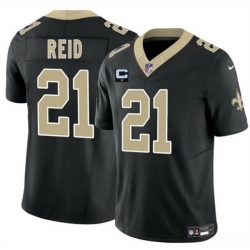 Men New Orleans Saints 21 Justin Reid Black 2025 F U S E With 1 Star C Patch Vapor Limited Stitched Football Jersey