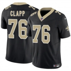 Men New Orleans Saints 76 Will Clapp Black F U S E Vapor Limited Stitched Football Jersey