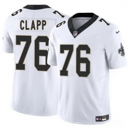 Men New Orleans Saints 76 Will Clapp White 2025 F U S E Vapor Limited Stitched Football Jersey