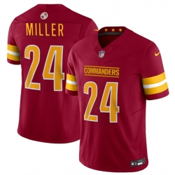 Men Washington Commanders 24 Von Miller Burgundy 2025 F U S E  Vapor Limited Stitched Football Jersey