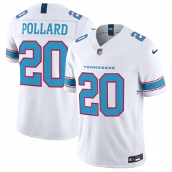 Men Tennessee Titans  20 Tony Pollard White 2026 F U S E  Vapor Limited Stitched Football Jersey