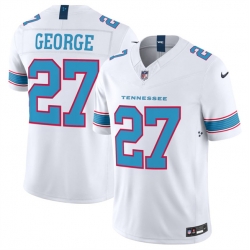 Men Tennessee Titans  27 Eddie George White 2026 F U S E  Vapor Limited Stitched Football Jersey