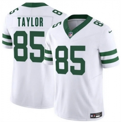 Men New York Jets 85 Mason Taylor White 2025 Draft F U S E  Vapor Untouchable Limited Stitched Jersey