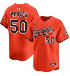 Men Baltimore Orioles 50 Charlie Morton Orange 2025 2nd Alternate Limited Stitched Baseball Jersey
