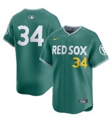 Men Boston Red Sox ACTIVE PLAYER Custom Green 2025 City Connect Limited Stitched Baseball Jersey