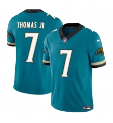 Men Jacksonville Jaguars 7 Brian Thomas Jr Teal 2025 F U S E Prowler Throwback Vapor Limited Stitched Footb Men Jacksonville Jaguars 7 Brian Thomas Jr Teal 2025 F U S E Prowler Throwback Vapor Limited Stitched Footb