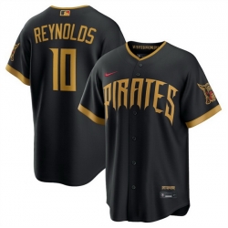 Men Pittsburgh Pirates  10 Bryan Reynolds Black 2026 City Connect Stadium Stitched Baseball Jersey