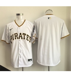 Men Pittsburgh Pirates Blank White Limited Stitched Baseball Jersey