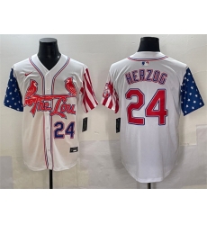 Men St Louis Cardinals 24 Whitey Herzog White Independence Day Vapor Premier Limited Stitched Baseball Jersey Men St Louis Cardinals 24 Whitey Herzog White Independence Day Vapor Premier Limited Stitched Baseball Jersey