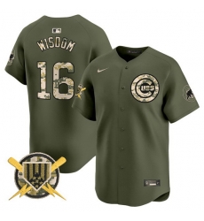 Men Chicago Cubs 16 Patrick Wisdom Green Armed Forces Day Vapor Limited Stitched Baseball Jersey Men Chicago Cubs 16 Patrick Wisdom Green Armed Forces Day Vapor Limited Stitched Baseball Jersey